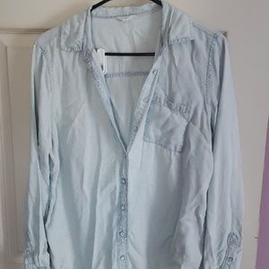 Cheetah Denim button up